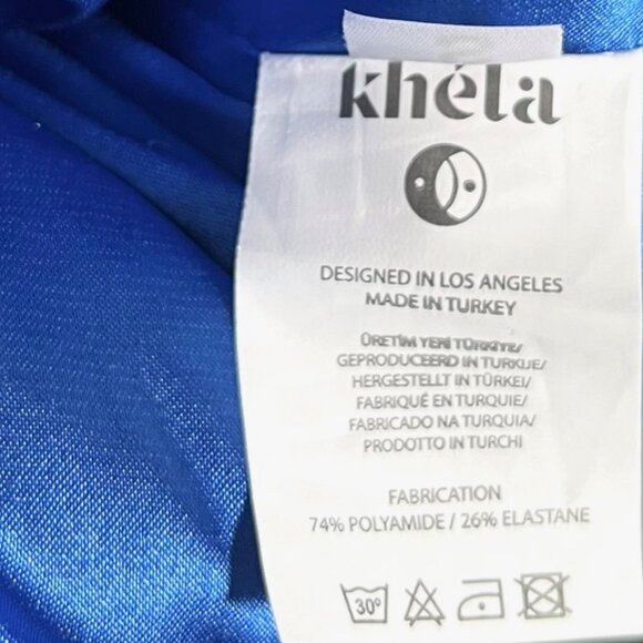 Khela Blue Velvet Puffer Cropped Wave Vest Jacket Size Small - Picture 7 of 8